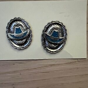 Silver and Turquoise Cowboy Hat Pins